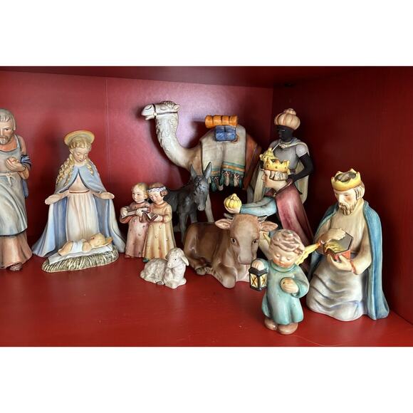 Hummel Christmas Nativity Set 17 Pieces TMK 1-4 From West Germany 1950’s *Read* - Picture 5 of 16